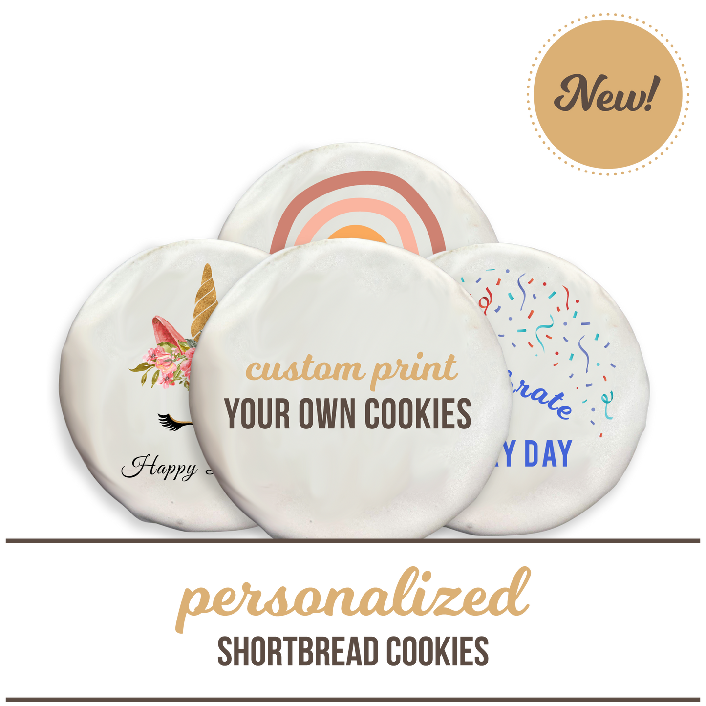 Custom Printed Iced Shortbread Cookies